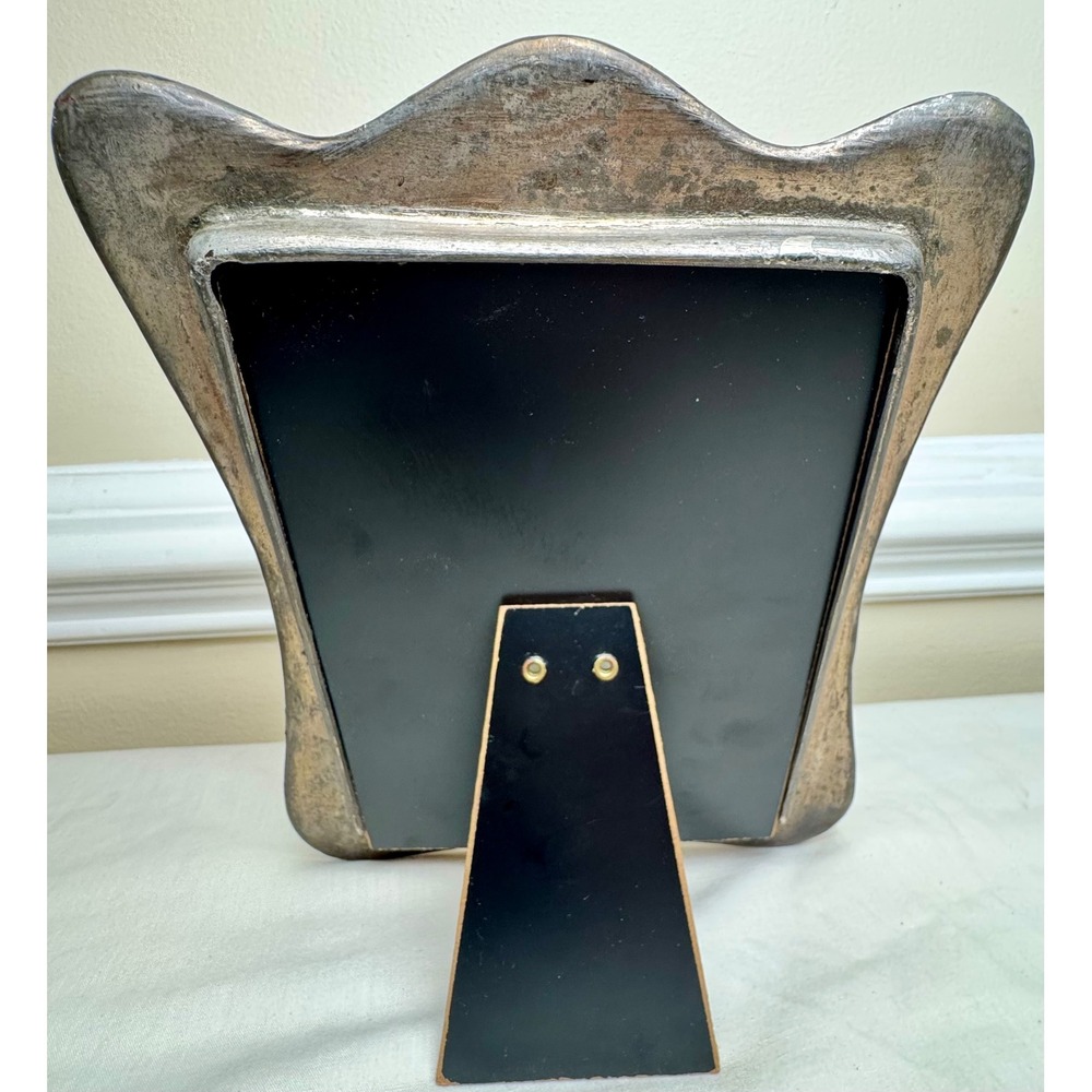 Picture Frame Antiqued Silver Tone Detail Romantic Whimsigoth Cottagecore 4x6" - Picture 2 of 8